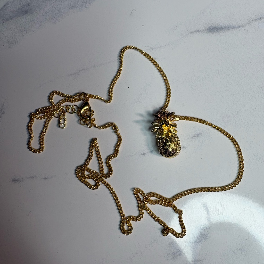Gold Pineapple Pendant Necklace Gold Pineapple Pendant Necklace